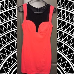 Orange & Mesh Dress