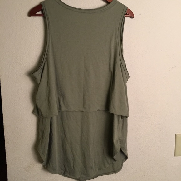 Free People army green layered tank - Picture 4 of 4