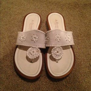 White sandals (faux Jack Rodgers)