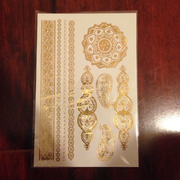 Brandy Melville Jewelry Metallic Temporary Jewelry Tattoos Poshmark