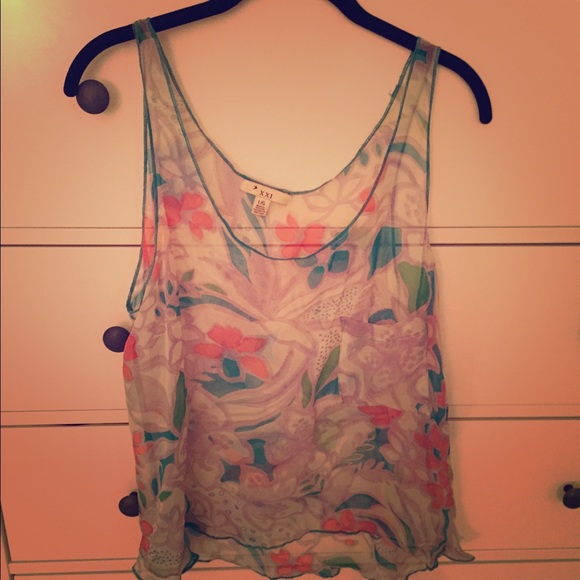 Gorgeous sheer floral top!