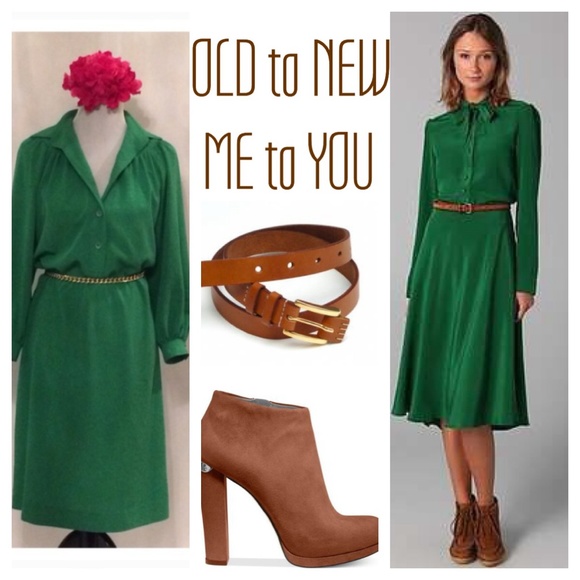 🎉HOSTPICK🎉 Green Retro I. Magnin Dress -MARKDOWN