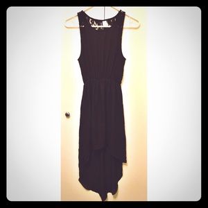 H&M black lace high-low dress