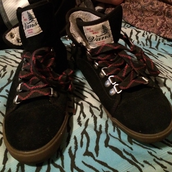 Vans black high tops only worn on occasion