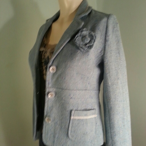 Blue tweed jacket - Picture 2 of 4