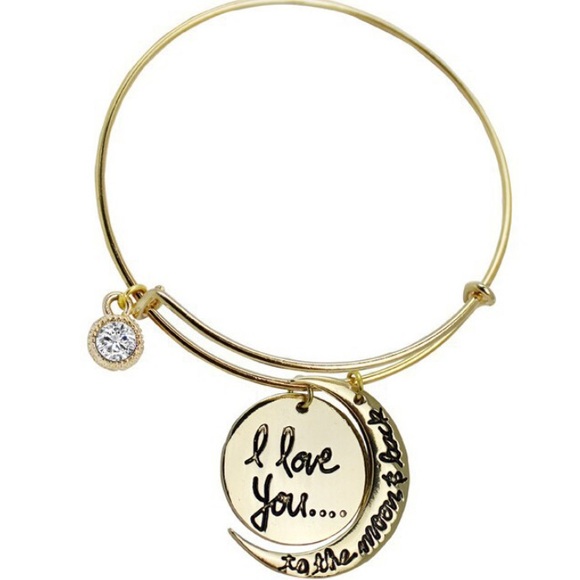Jewelry - 🎉Host Pick🎉I love you to the moon bangle