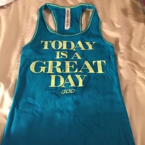 Lorna Jane Blue inspirational racerback tank