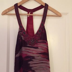 Free people razorback tunic with beautiful beeding