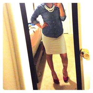 Striped fitted dress