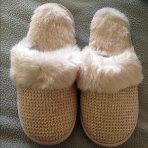 Bundle Grey Scarf, Victoria's Secret Slippers