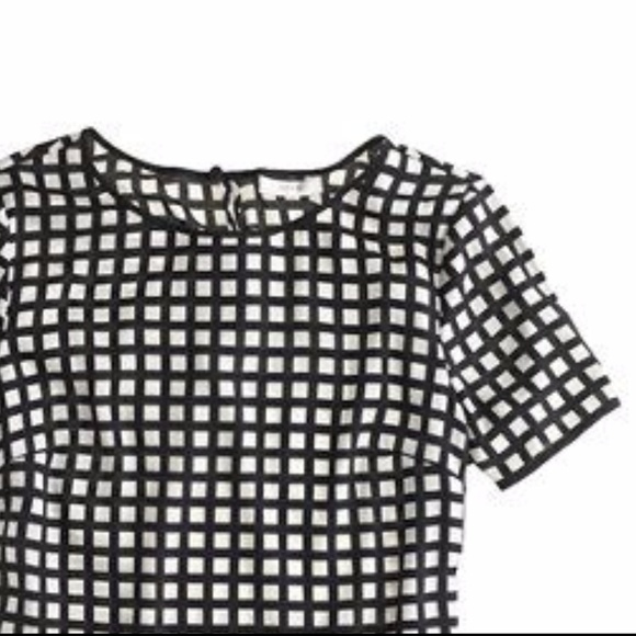 Jcrew Tipped silk tee in windowpane - Picture 3 of 4