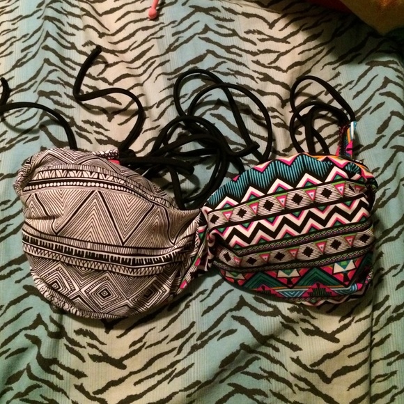 Hurley strapless swim suit top !