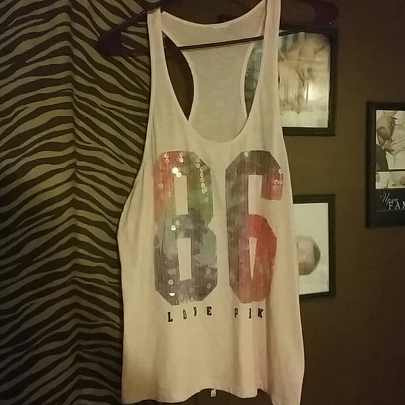 Victorias secret pink bling tank top NWOT
