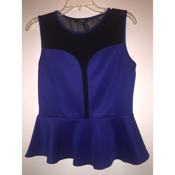 Royal blue Peplum Top