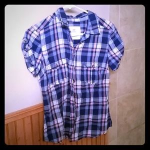 H&M plaid button up