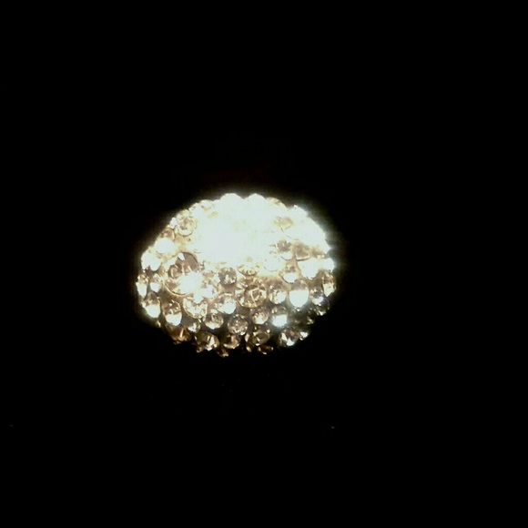 AUSTRIAN CRYSTAL CLUSTER RING Silverstone 6 BLING - Picture 3 of 4