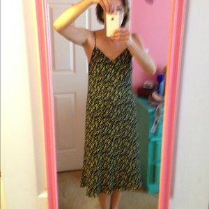 Floral spaghetti strap tea length sundress
