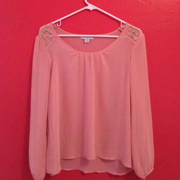 Sheer pink shirt