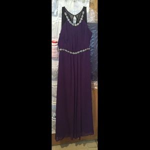 Dark Purple long gown.