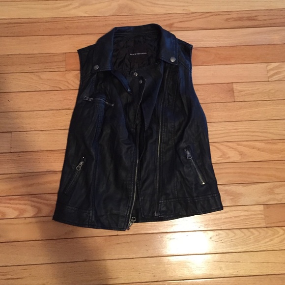 rock and republic leather vest