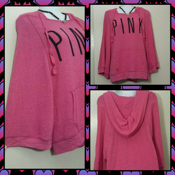 10$ OFF! NWOT - Pink VS super soft dolman hoodie - Picture 2 of 3