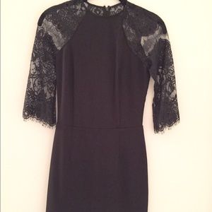 Ecote black lace back cocktail dress