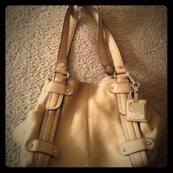 Tignanello small light tan/yellow purse