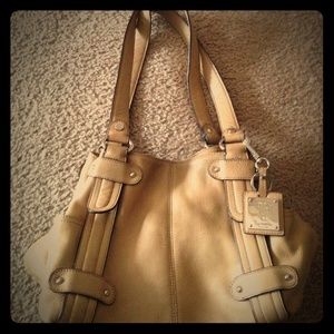 Tignanello small light tan/yellow purse
