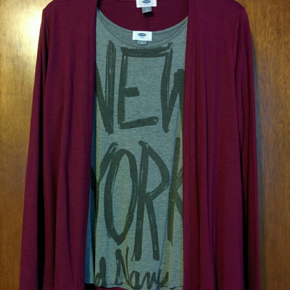 Old Navy New York tank and cardigan - Picture 1 of 4