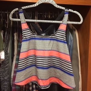 Charlotte Russe flowy cropped tank top