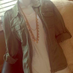 Army green military jacket
