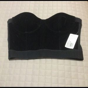 Forever 21 cropped velvet corset