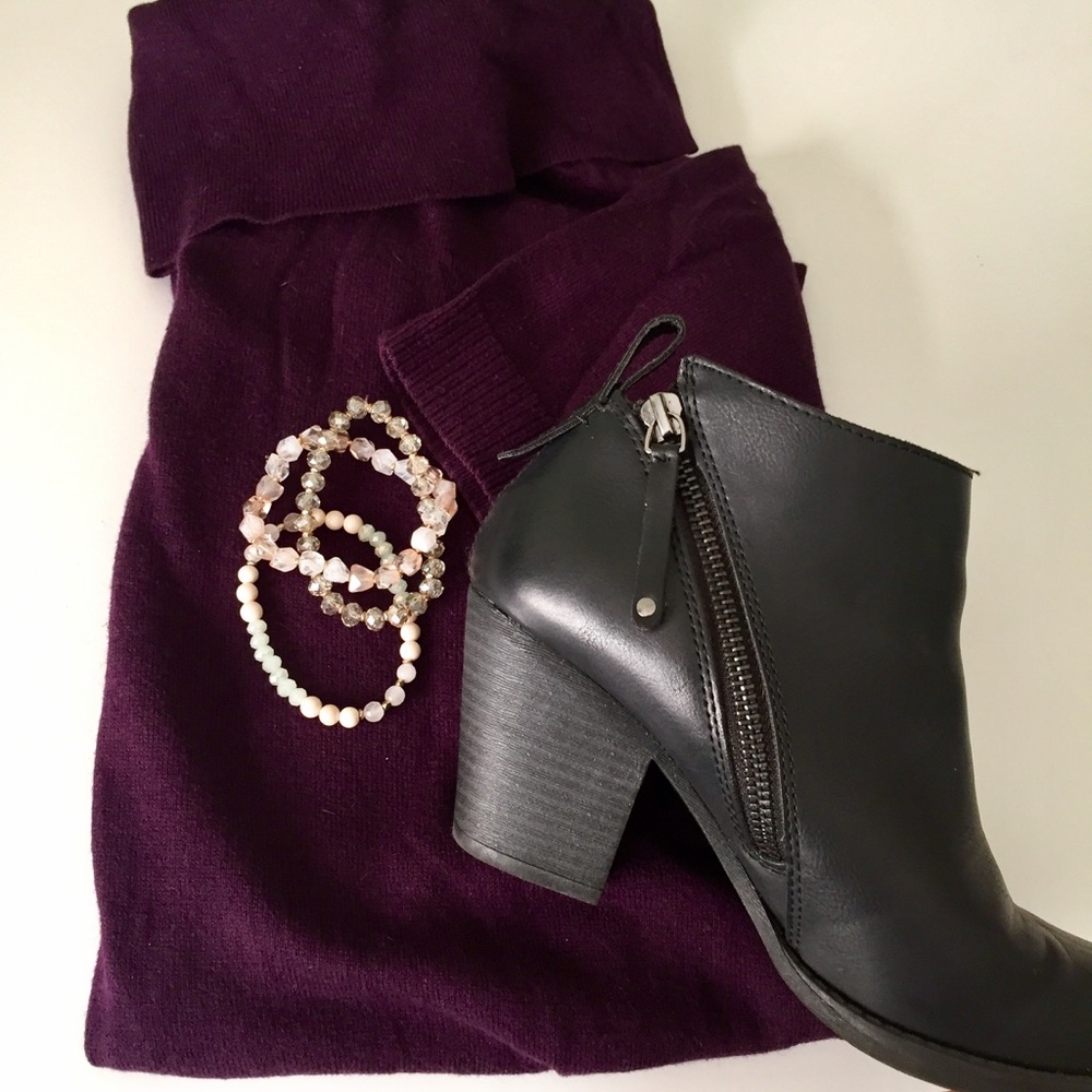 {Evan Picone} Deep Purple Sweater Dress