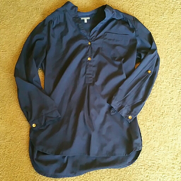 *SOLD Charlotte Russe navy button blouse