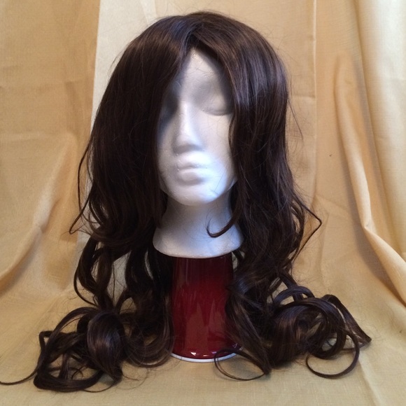 Medium Brown long wig NIB