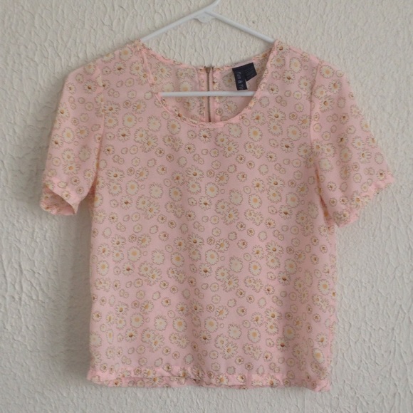 Pink Daisy Blouse Size Small