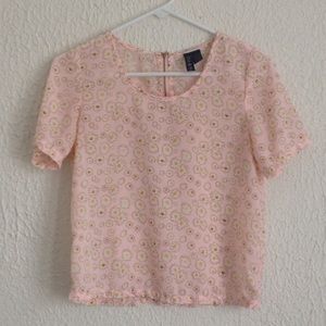 Pink Daisy Blouse Size Small