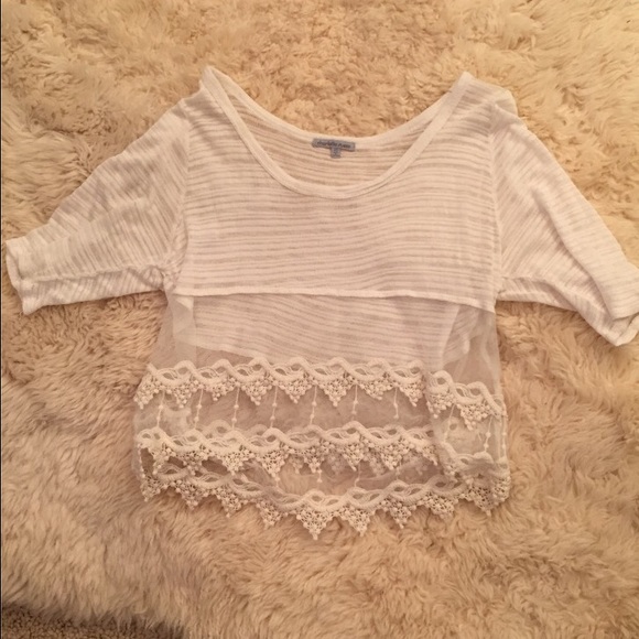 Charlotte Russe lace crop top
