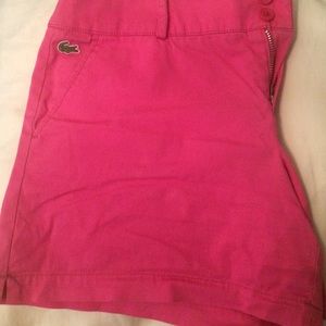 Pink Lacoste Shorts