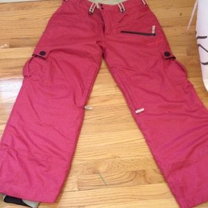 Women's medium Bonfire snowboarding pants, pink