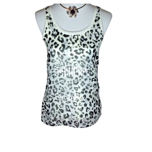 Express Animal Print Tank with Sequins - Picture 1 of 4