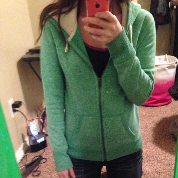 Green American eagle zip up
