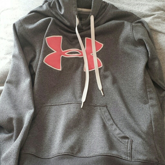 Pink Grey Under Armour Hoodie