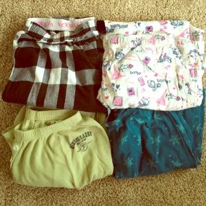 Bundle of 4 pajama bottoms only.