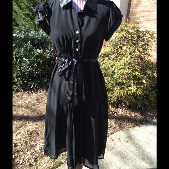 Robbie Bee Dresses & Skirts - ❌SOLD❌Black Dress with Sash