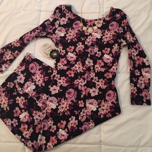 bundle floral bodycon dress