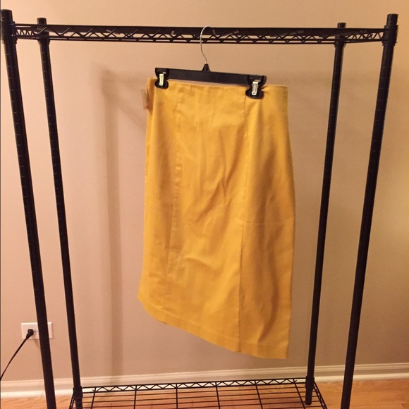 Mustard a line skirt