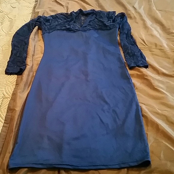 Blue party coctail dress