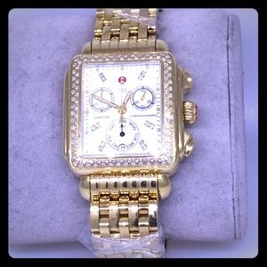 Michele deco watch 0.66ct dia New with box/papers