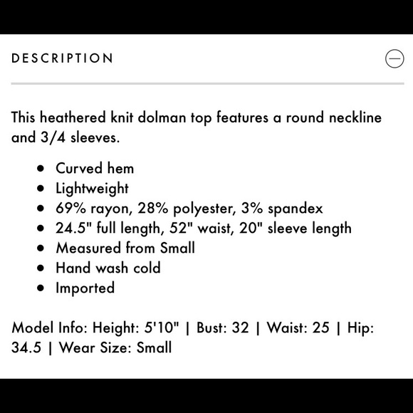 ❌❌SOLD in Bundle Dolman Top❌❌ - Picture 4 of 4